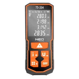   NEO TOOLS Lézeres távolságmérő, hatótáv: 60 m, IP54, fröccsenő víz védelem 2 év garanciával 75-204