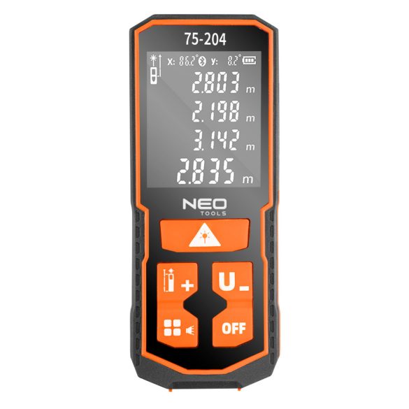 NEO TOOLS Lézeres távolságmérő, hatótáv: 60 m, IP54, fröccsenő víz védelem 2 év garanciával 75-204
