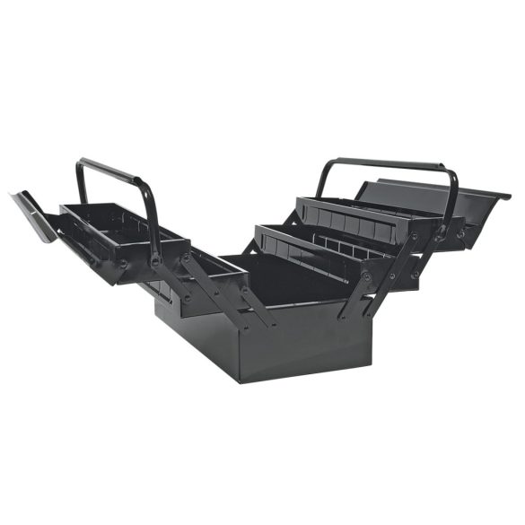 TOPEX Szerszámosláda, szerszámláda fém 5 rekesz, 55x20x21cm 79R101
