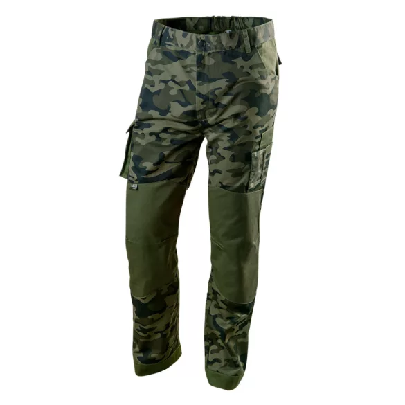 NEO TOOLS Terepmintás Munkásnadrág,CAMO, 60% pamut, 40% polyester, 255 g/m2, M 81-221-M