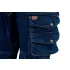 NEO TOOLS Farmer Munkásnadrág, DENIM, 98% pamut, térdvédő betét zsebbel, gombos oldalzsebekkel, 255 g/m2, XXL 81-228-XXL