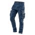 NEO TOOLS Farmer Munkásnadrág, DENIM, cipzáros oldalzsebekkel, 98% pamut, 410 g/m2, XXXL 81-229-XXXL