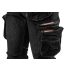 NEO TOOLS Farmer Munkásnadrág, DENIM, fekete, cipzáros oldalzsebekkel, 98% pamut, 410 g/m2, M 81-233-M