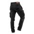 NEO TOOLS Farmer Munkásnadrág, DENIM, fekete, cipzáros oldalzsebekkel, 98% pamut, 410 g/m2, S 81-233-S