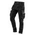 NEO TOOLS Farmer Munkásnadrág, DENIM, fekete, cipzáros oldalzsebekkel, 98% pamut, 410 g/m2, XS 81-233-XS