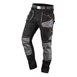   NEO TOOLS Karcsúsított(slim fit), Munkásnadrág, HD, 60% pamut, 37% polyester, 3% elastane, 285 g/m2, övvel, M 81-238-M