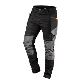   NEO TOOLS Karcsúsított(slim fit), Munkásnadrág, HD, 60% pamut, 37% polyester, 285 g/m2, lecsatolható szerszámzsebek, L 81-239-L