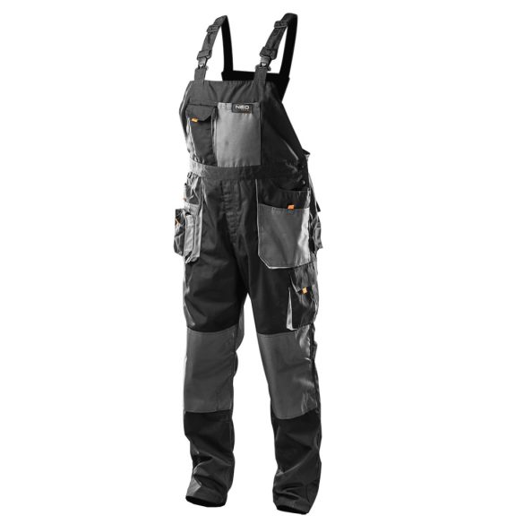 NEO TOOLS Kantáros Munkásnadrág, HD, XL/56 65% poliészter, 35% pamut, 267g/m2, térdprotektor zseb, fényvisszaverő, XL 81-240-XL