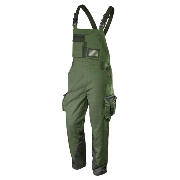 NEO TOOLS Kantáros munkanadrág olíva, 60% pamut, 40% polyester, 255 g/m2, L 81-242-L