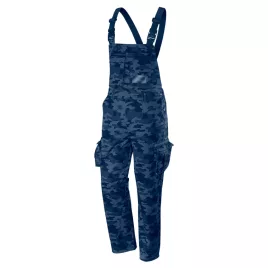   NEO TOOLS Kantáros munkanadrág tengerészkék terepmintás, Camo, Navy, 60% pamut + 40% poliészter, 81-243-XS