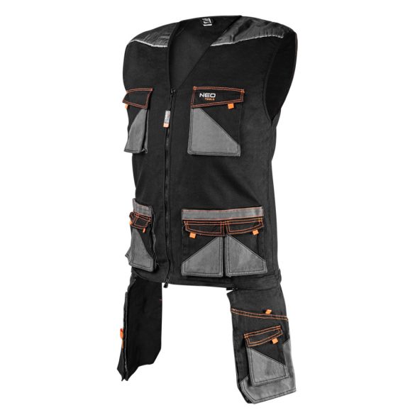 NEO TOOLS Munkamellény karcsúsított(slim fit), 60% pamut, 37% polyester, 3% elastane, 285 g/m2, S 81-268-S
