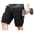 NEO TOOLS Farmer Rövid munkásnadrág, DENIM, fekete, cipzáros oldalzsebekkel, 98% pamut, 410g/m2, XL 81-273-XL