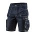 NEO TOOLS Farmer Rövid munkásnadrág, DENIM, cipzáros oldalzsebekkel, 98% pamut, 410g/m2, XXXL 81-279-XXXL