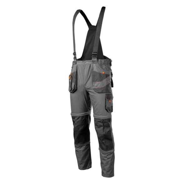 NEO TOOLS Munkanadrág, kantáros, 6 az 1-ben, 100% pamut, XS 81-321-XS