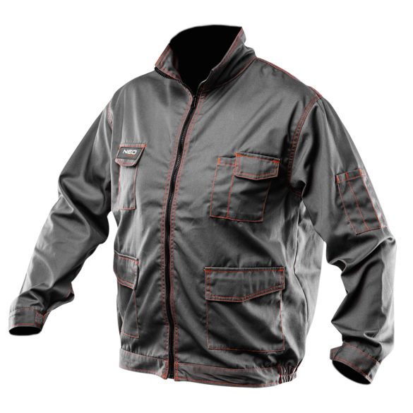 NEO TOOLS Munkavédelmi kabát, BASIC, L/54, 35% pamut, 65% polyester, Többfunkciós zsebek, gumírozott derék, CE EN341 81-410-LD