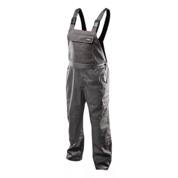 NEO TOOLS Kantáros Munkásnadrág, BASIC, XXL/58, 35% pamut, 65% polyester, 245 g/m2, térdprotektor zseb, XXL 81-430-XXL