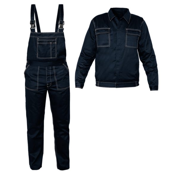 NEO TOOLS Munkaruha szett, BASIC, kantáros nadrág + munkadzseki, S 81-450-S