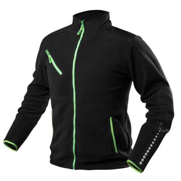 NEO TOOLS Polár Munkavédelmi kabát, PREMIUM, fekete, cordura megerősítésekkel, 300g/m2, XXL 81-507-XXL