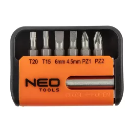   NEO TOOLS Csavarhúzó bitkészlet 7db 25 év garanciával 06-101