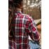 NEO TOOLS Flanel munkaing, piros-fekete-fehér, 100% pamut, M 81-540-M