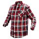 NEO TOOLS Flanel munkaing, piros-fekete-fehér, 100% pamut, S 81-540-S