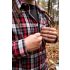 NEO TOOLS Flanel munkaing, piros-fekete-fehér, 100% pamut, XL 81-540-XL