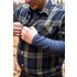 NEO TOOLS Flanel munkaing, kék-oliva-fekete, 100% pamut, XL 81-541-XL
