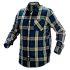 NEO TOOLS Flanel munkaing, kék-oliva-fekete, 100% pamut, XXL 81-541-XXL