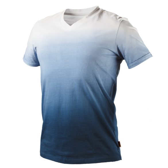 NEO TOOLS Munkavédelmi póló, kék árnyékmintás, DENIM, 100% pamut, 180g/m2, M 81-602-M