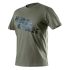 NEO TOOLS Munkavédelmi póló, CAMO, feliratos, olíva, 100% pamut, 180g/m2, XL 81-612-XL