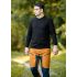 NEO TOOLS Munkavédelmi póló, hosszú ujjú, fekete, 100% pamut, XL 81-691-XL