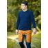 NEO TOOLS Munkavédelmi póló, hosszú ujjú, tengerészkék, 100% pamut, XL 81-692-XL