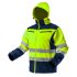 NEO TOOLS Láthatósági Softshell Munkavédelmi kabát, kapucnival, sárga, XL 81-700-XL