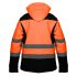NEO TOOLS Láthatósági Softshell Munkavédelmi kabát, kapucnival, narancssárga, M 81-701-M