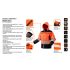 NEO TOOLS Láthatósági Softshell Munkavédelmi kabát, kapucnival, narancssárga, M 81-701-M