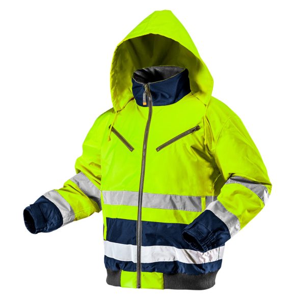 NEO TOOLS Láthatósági Munkavédelmi kabát, extrán szigetelt, sárga, M 81-710-M