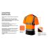 NEO TOOLS Láthatósági Munkavédelmi póló, narancssárga, sötét alsó résszel, XL 81-731-XL