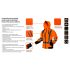 NEO TOOLS Láthatósági Munkavédelmi kabát, narancssárga, kapucnival, XXL 81-746-XXL