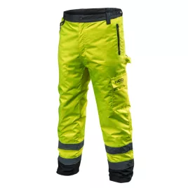   NEO TOOLS Láthatósági Softshell Munkásnadrág, citromsárga, L 81-760-L