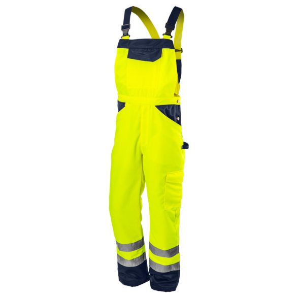 NEO TOOLS Láthatósági kantáros munkanadrág, lélegző, 240gsm, Polyester+pamut, sárga, S 81-777-S