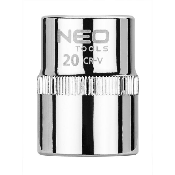 NEO TOOLS Dugókulcs 20mm, 1/2", 6 pontos, SUPERLOCK 25 év garanciával 08-020