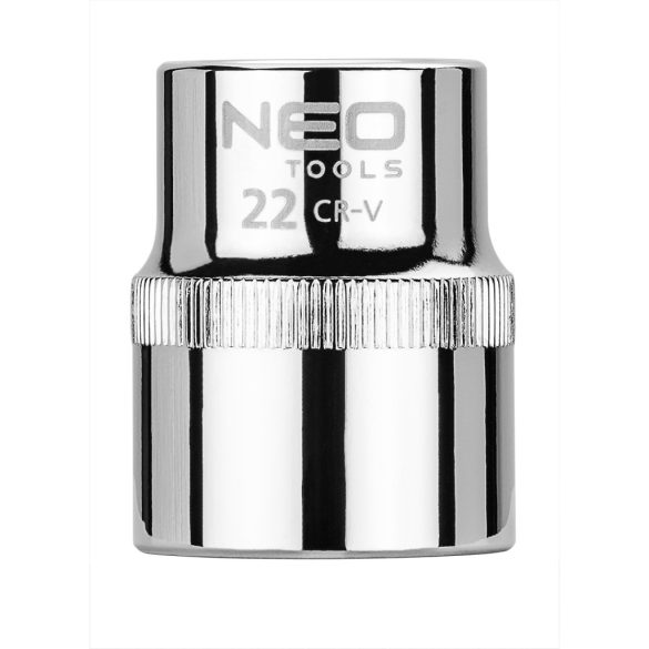 NEO TOOLS Dugókulcs 22mm, 1/2", 6 pontos, SUPERLOCK 25 év garanciával 08-022