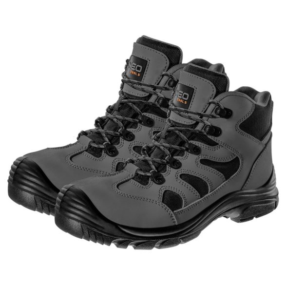 NEO TOOLS Munkavédelmi bakancs, S3 SRC, hasított bőr, fémmentes, 47 82-167-47
