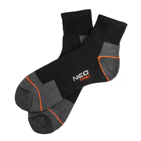 NEO TOOLS Munkavédelmi zokni, rövid, 70% pamut, 30% polyester, megerősített sarok, lélegző, 39–42 82-355