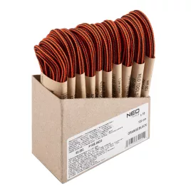   NEO TOOLS Cipőfűző 120cm, narancs/fekete, Rendelési egység: 10db 82-392