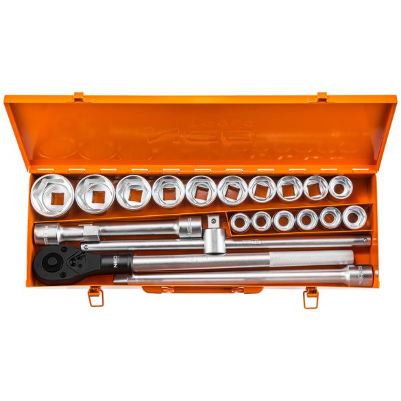 NEO TOOLS Dugókulcskészlet 3/4", 21db  25 év garanciával 08-061