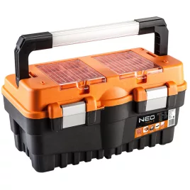  NEO TOOLS Szerszámosláda, szerszámláda 18", 460x255x240mm, 2 szortimenter 84-102
