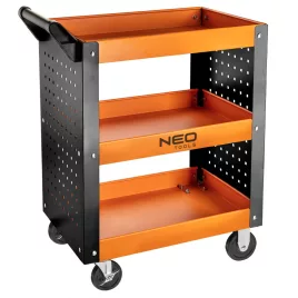   NEO TOOLS Műhelykocsi, nyitott műhelykocsi, 3 polcos, 630x390x830mm, teherbírás:120kg, szerszámkocsi 84-229