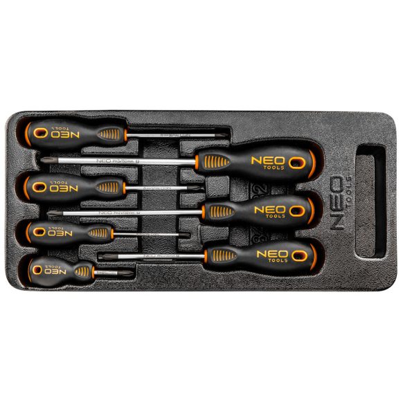 NEO TOOLS Csavarhúzó készlet, PH, 7db, műhelykocsitálcával 25 év garanciával 84-232