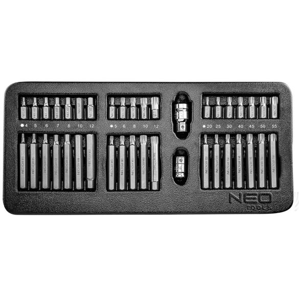 NEO TOOLS Bitkészlet 40db, műhelykocsitálcával 25 év garanciával 84-236